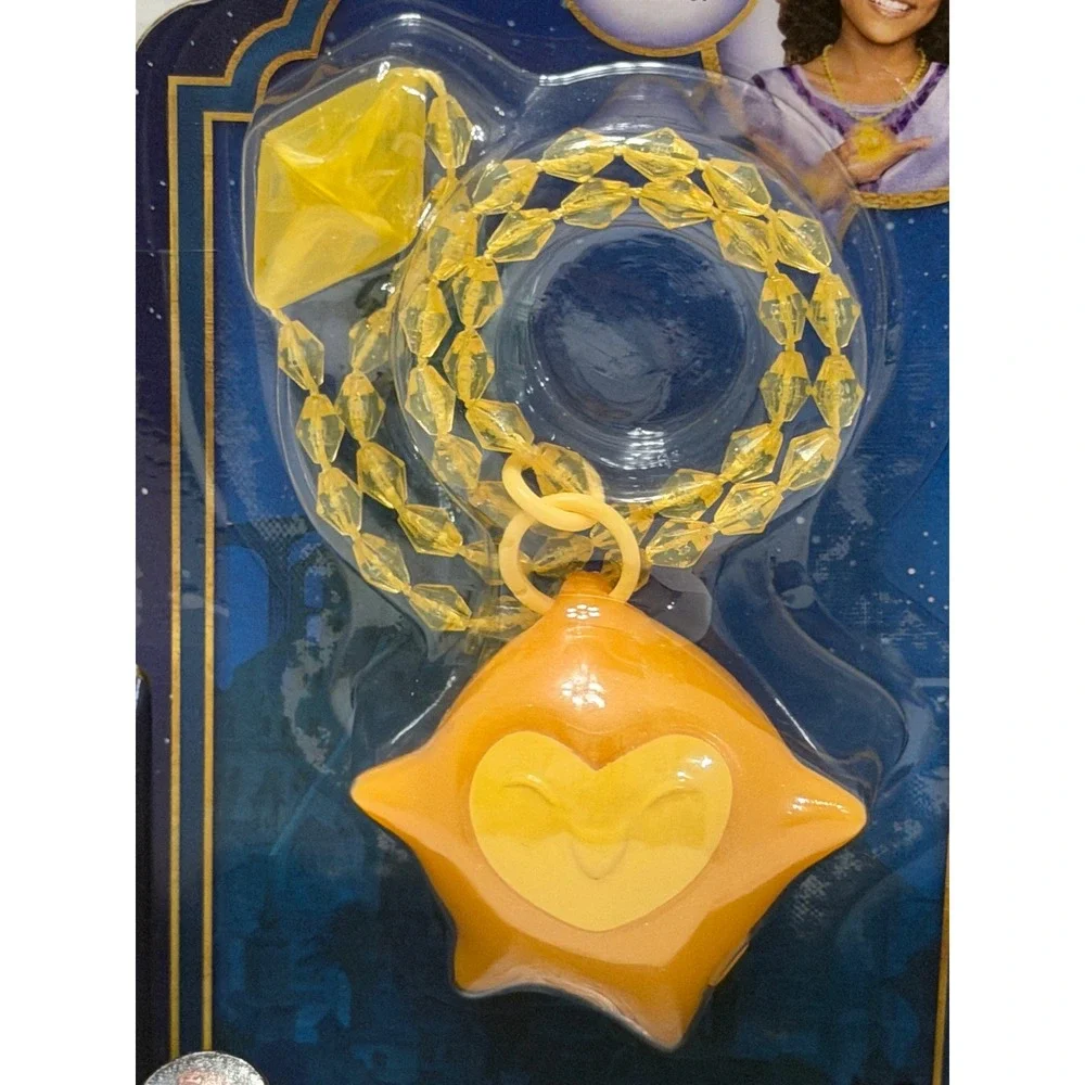 Disney Wish Wishing Star Necklace Jakks Pacific Light Up Star Glow Toy Asha New‎
